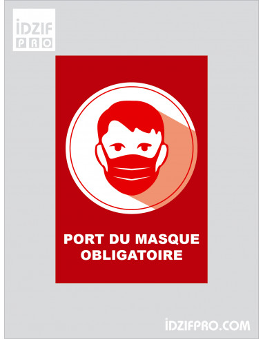 Affiche port du masque obligatoire
