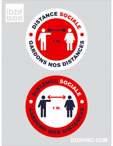 Autocollant Gardons nos distances