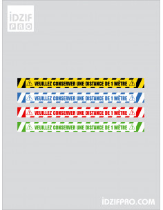 Bande de sol adhésive Distance de sécurité Covid 19